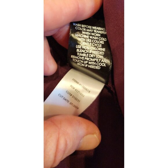 NEW Sophie Burgundy Satin Stretch Lace Trim Cami Winter Bloom By Torrid 1X - Picture 7 of 11